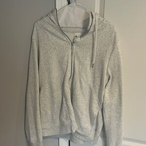 all in motion Light Gray Zip-Up Hoodie Jacket
